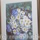 DAISIES and BLUE HYDRANGEAS