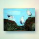 three seagulls by Kathryn… | | | oil post card three seagulls by Kathryn…