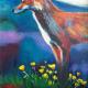 Blue Fox | £150 | 28 x 41cm | Acrylic on Canvas board Blue Fox