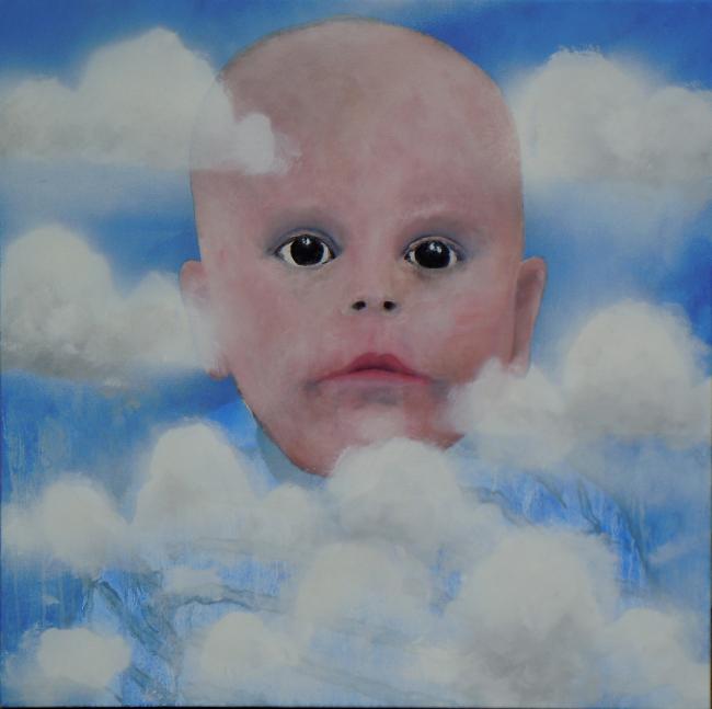 Head in the Clouds oils 50x50cm