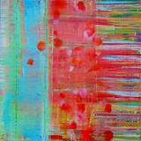 Right Justify - gloss and aerosol paints on canvas