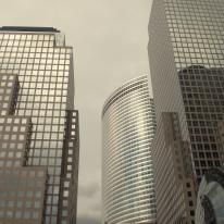 skyscrapers in gold