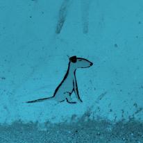mini graffiti dog . blu