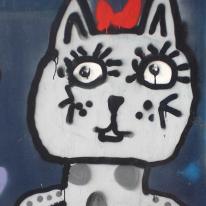graffiti kitten