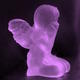 glass angel pink