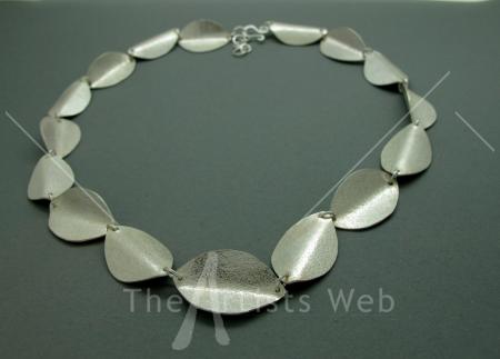Folded leaf necklace