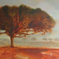 hidden Autumn orchard, morning