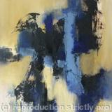 Spanish Connections Negro Y Azul - Mixed media on canvas