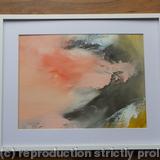 Abstract Sky -scape Study 2 - mixed media on paper