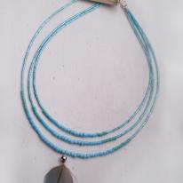 Blue Feather Neaklace