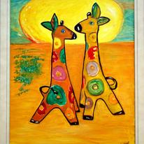 Giraffes in Love.