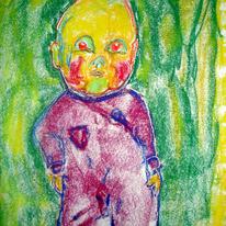 Baby doll in purple pastel.
