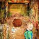 'Welcome home' | £260 | 37 x 49cm | Mixed media on paper,on board. 'Welcome home'