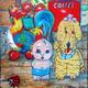'Friends at the Kitchen… | £30(sold) | 15 x 19cm | Acrylic on board. 'Friends at the Kitchen…