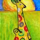 Giraffe on the Hoof. | £80(sold) | | Oil on Stretched Canvas Giraffe on the Hoof.