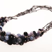 Black Berry Ball Backed Necklace