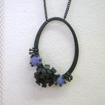 Oxidized Cluster Bud Pendant
