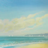 Spring Distant Sails - acrylic on 3d canvas