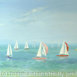 Water and Sails - acrylic on 3d canvas