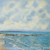 Mother and Children by the Sea - acrylic