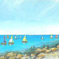 Sailing Past the Rocky Shore