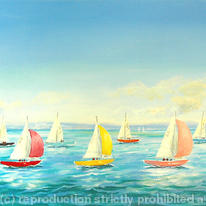  Mermaid Yachts with the Spinnakers Up.