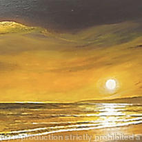 Chocolate gold sunset beach