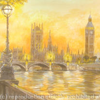 Houses of Parliament from the Embankment. London
