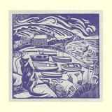 Penberth - Linoprint on Handmade Bhutanese Paper