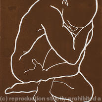 Male Nude Crouching