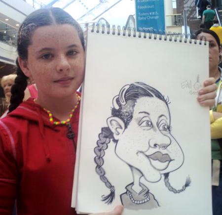 Shopping Centre Live Caricature 2