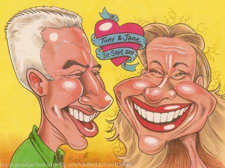Tony and Jane : Gift Caricature