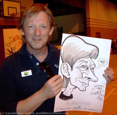 Live caricature of Dougie Henshall