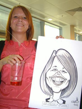Charity BBQ Event Live Caricature