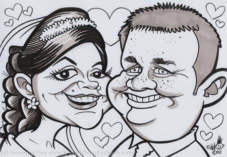 'Live Style' Wedding Gift Caricature 2