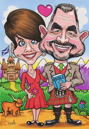 Prayer Card Caricature