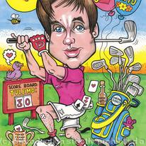 30th Birthday Gift Caricature