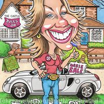 30th Birthday Party Invitation Caricature