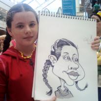 Shopping Centre Live Caricature 2