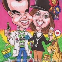 Doctors: Wedding Gift Caricature