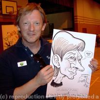 Live caricature of Dougie Henshall