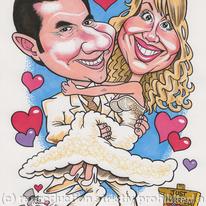 Newly weds gift caricature