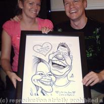 'Live Style' Wedding Gift Caricature