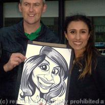 Live style caricature of Anita Rani