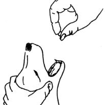 hidden administering a tablet