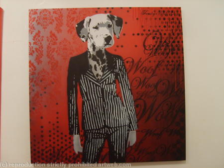 DogGirl in Pinstripe Suit