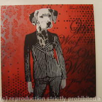DogGirl in Pinstripe Suit