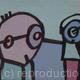 Alien friends | £26 | 15 x 15cm | Acrylic & Marker pen on M.D.F. Alien friends
