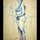 Blue Life Drawing | | | Pastel on Paper Blue Life Drawing