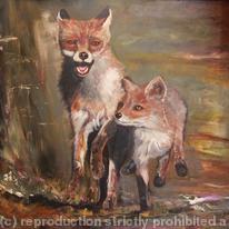 hidden Vixen and cub